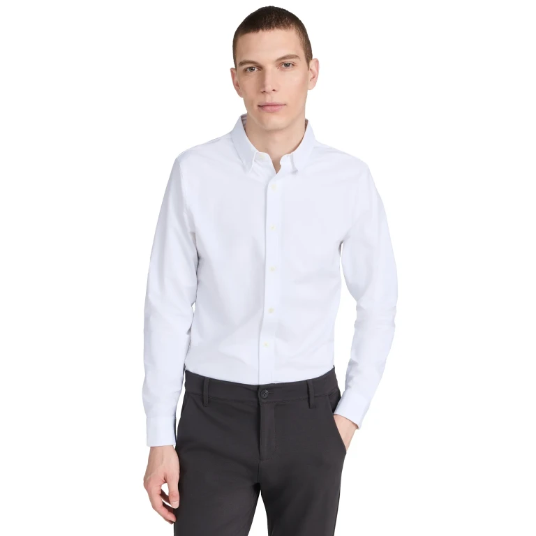 Rhone Commuter Semi Spread Collar Slim Fit Button Down Shirt