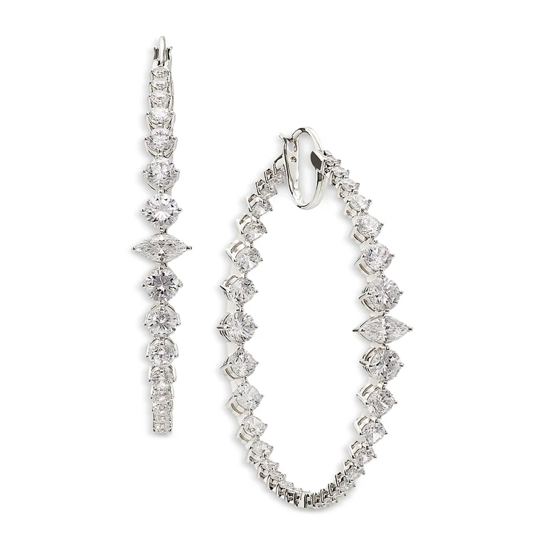 Nadri Leah Statement Hoop Earrings