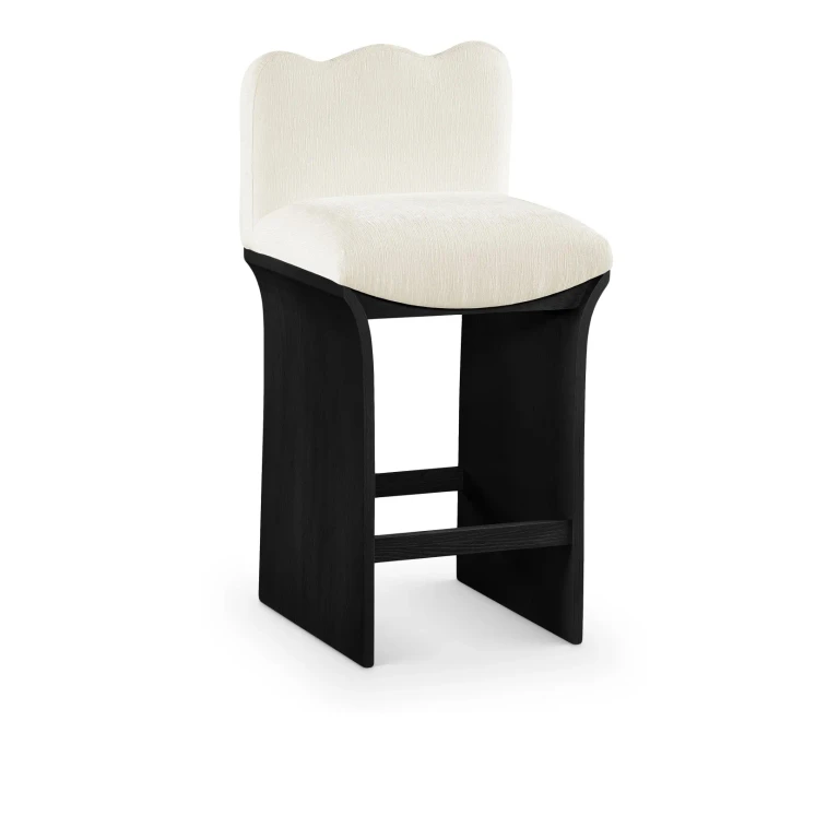 Shaw Cream Upholstered Counter Stool
