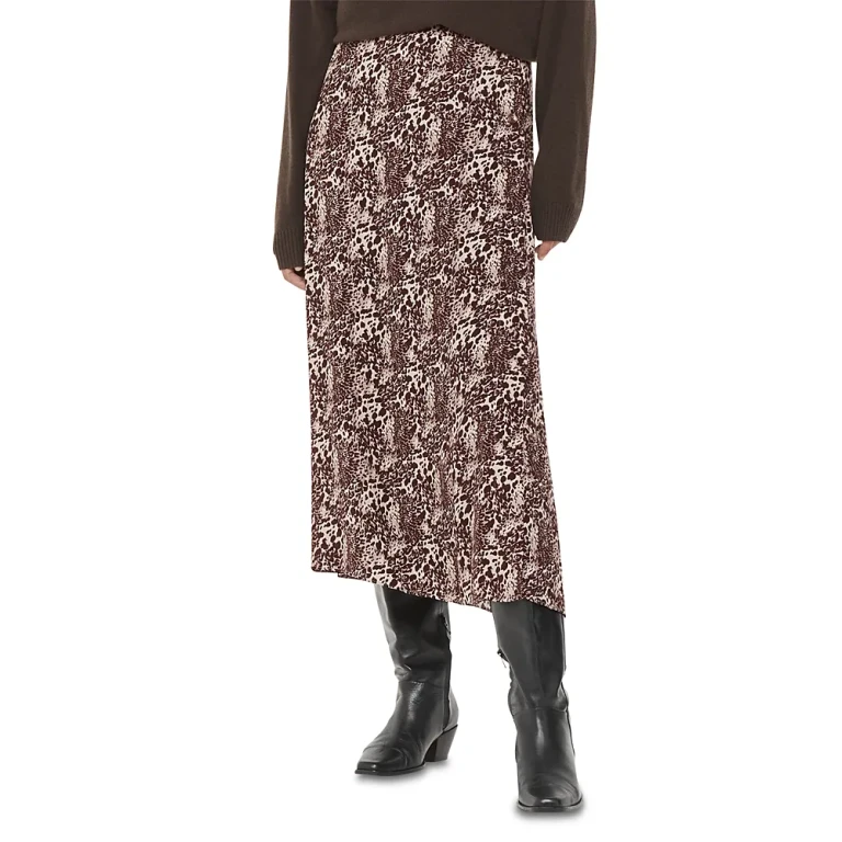 Whistles Micro Leopard Print Wrap Skirt