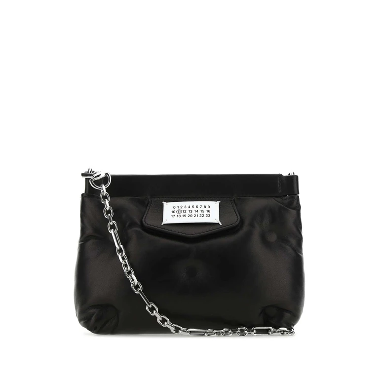 Maison Margiela Black Nappa Leather Glam Slam Red Carpet Clutch T8013 - Women