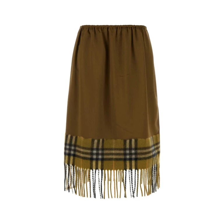 Burberry Biscuit Satin Skirt