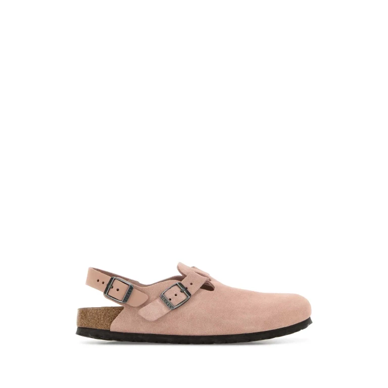 Birkenstock Pink Suede Tokyo Slippers