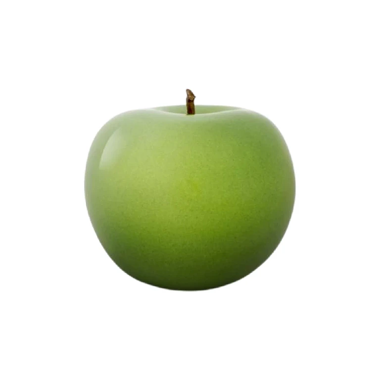 White Apple Ceramic Sculpture | Andrew Martin Glazed