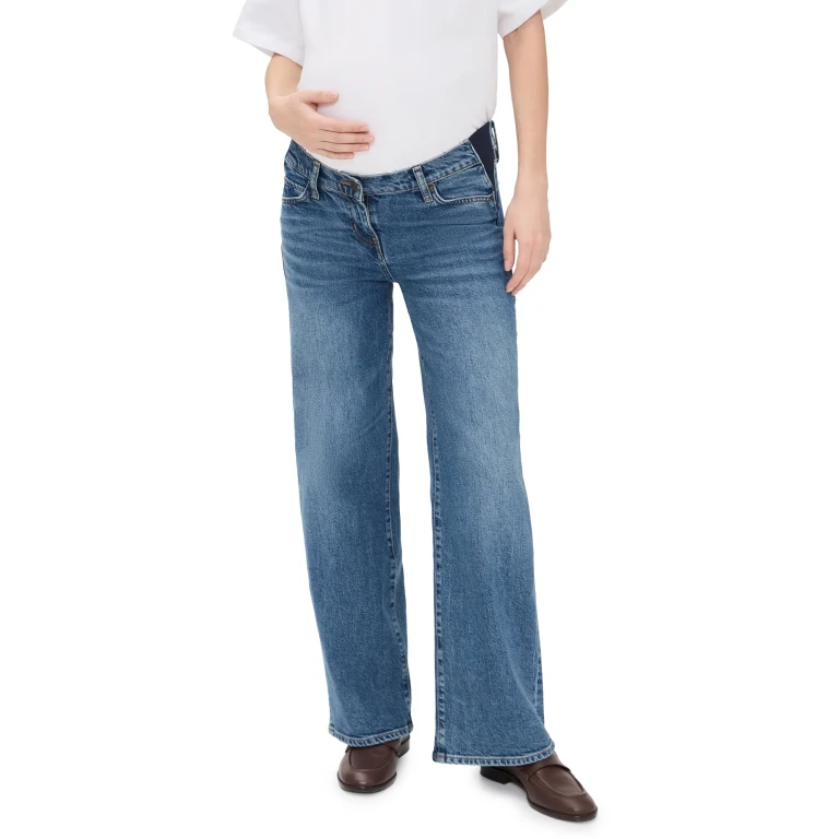 HATCH The Relaxed Wide Leg Maternity Jeans True Indigo 33