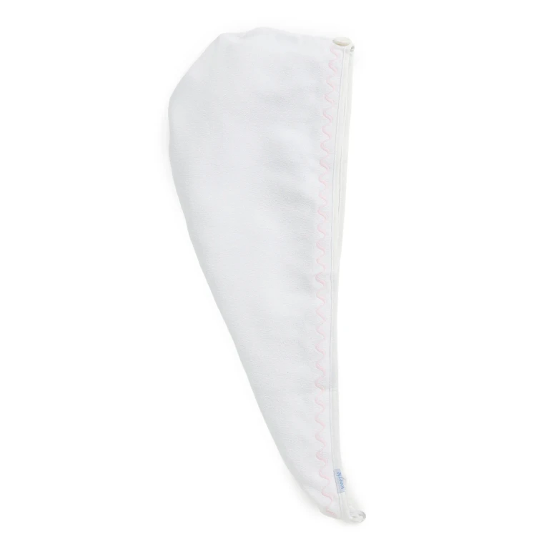 Weezie Wave Hair Towel French Blue Embroidered Wave One Size