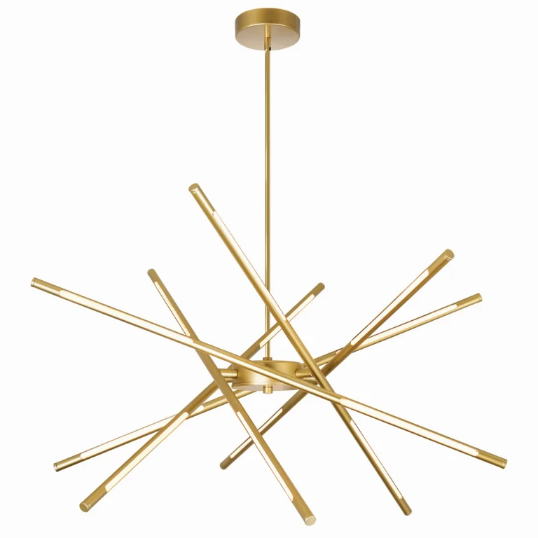 Satin Gold LED Chandelier from the Oskil Collection