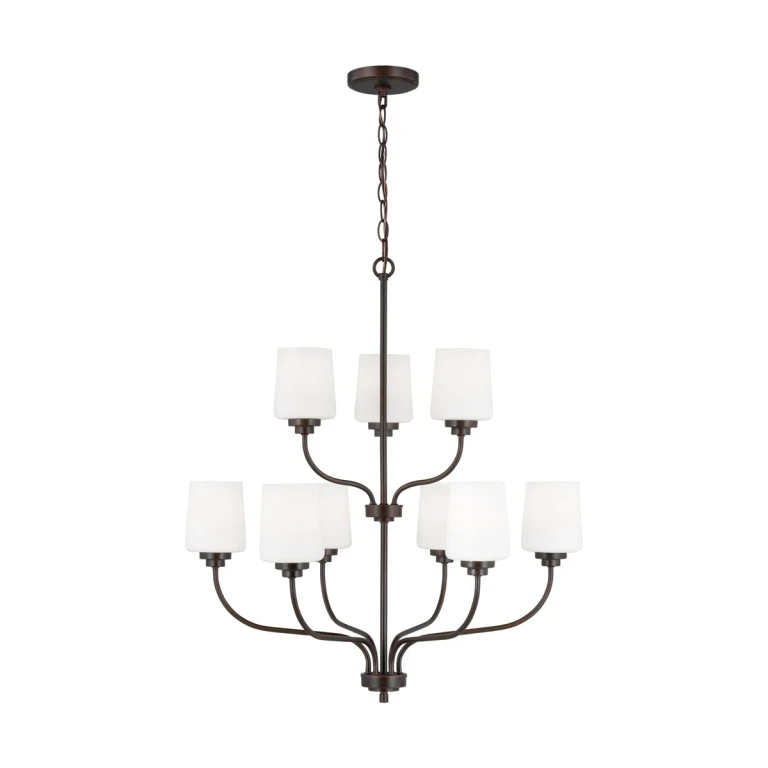 Windom 9-Light Traditional Chandelier in Bronze