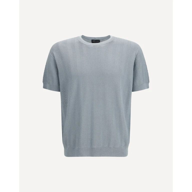 Maglia a maniche corte Giorgio Armani in cotone e seta da uomo (Taglia 54)
