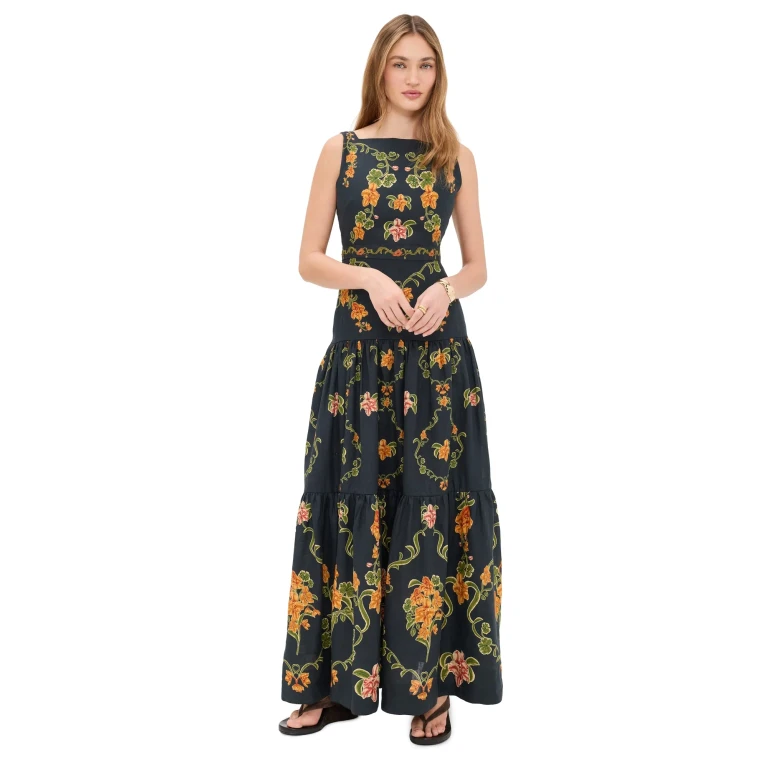 Agua by Agua Bendita Abeja Cordillera Maxi Dress Multicolor XL