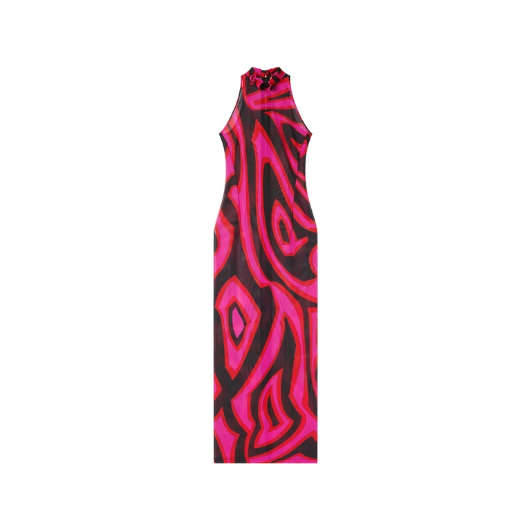 Pucci Labirinto Print Long Fitted Dress