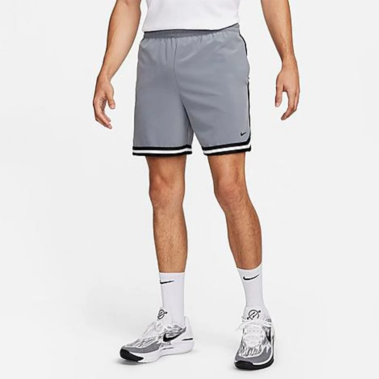 Nike Men's Dri-FIT DNA UV Woven 6" Basketball Shorts in Cool Grey/Black Size: XXS