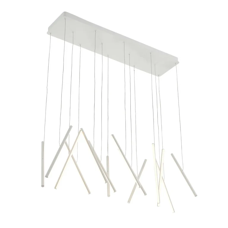 White LED Linear Pendant from the Chute Collection