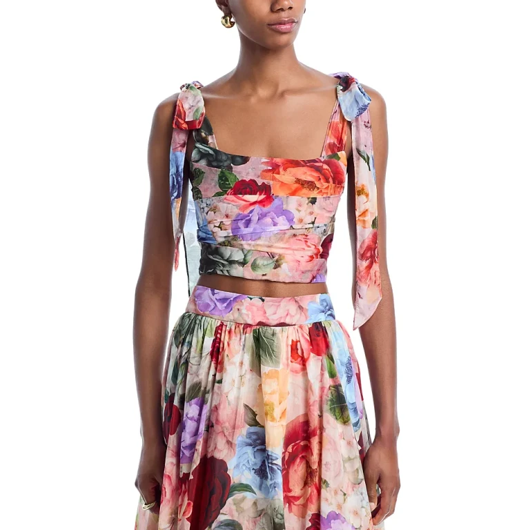 Alice and Olivia Haven Cropped Top