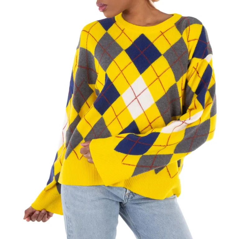 Loewe Argyle Ribbed Collar Knitted Jumper