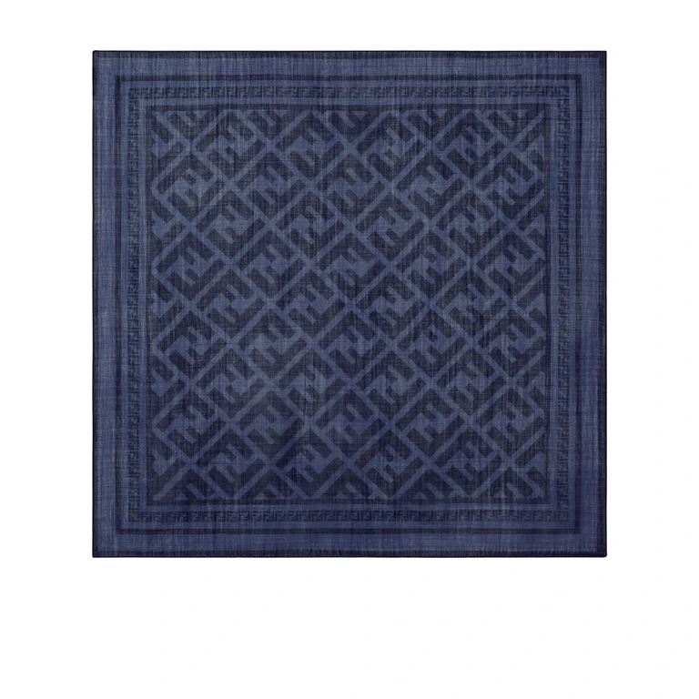 Fendi Bandana 70x70 Ff Diagonal Znz Abisso Sciarpa - Men