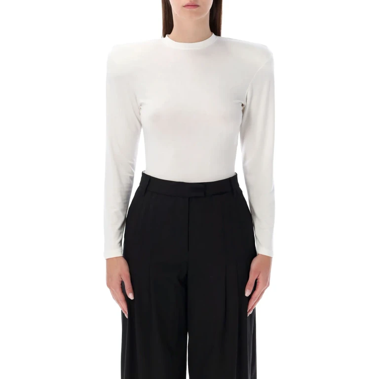 Magda Butrym Cream Jersey Bodysuit