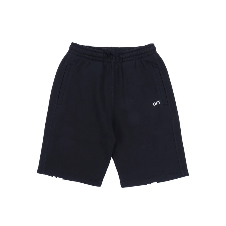 Off-White DIAG PAINT SWEATSHORT Black Cotton Bermuda Short
