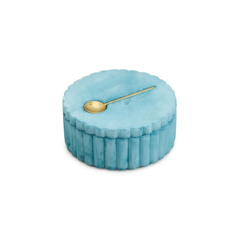 Kassatex Shopbop x Kassatex Bath Salt Cellar with Spoon Azure One Size