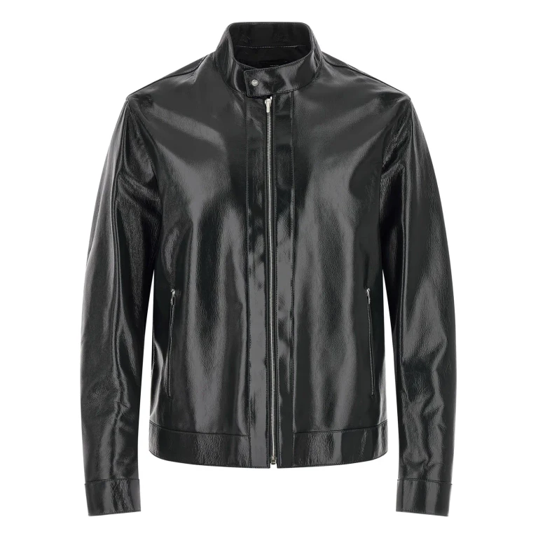 Fendi Midnight Blue Leather Jacket