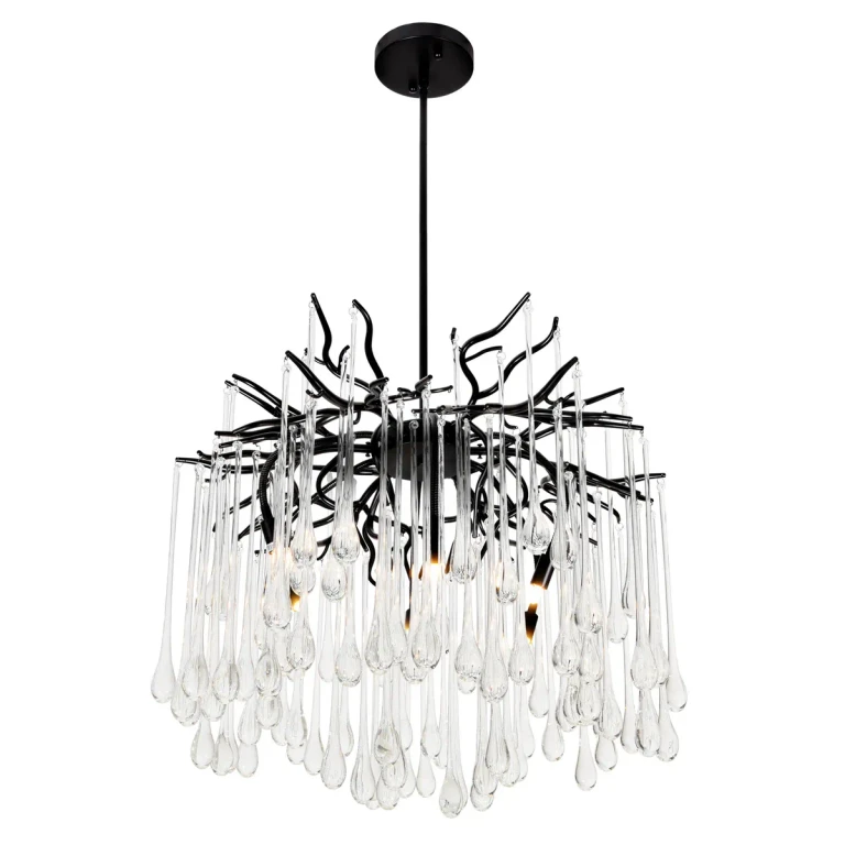 Black Six Light Chandelier from the Anita Collection
