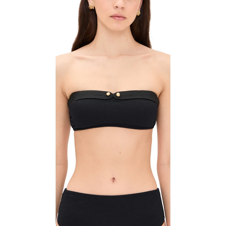 ViX Paula Hermanny Lian Bandeau Bikini Top Black XL