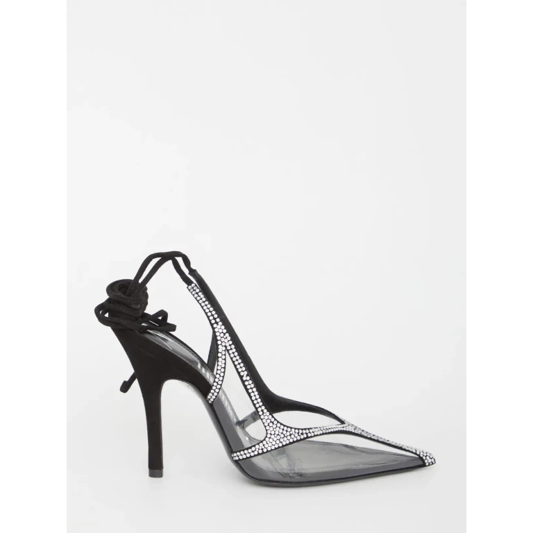 The Attico Venus Chrome Slingback