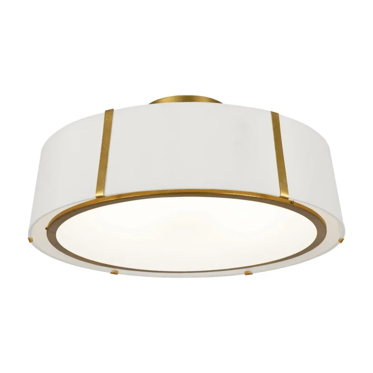 Crystorama Fulton 6-Light 24" Ceiling Light in Antique Gold