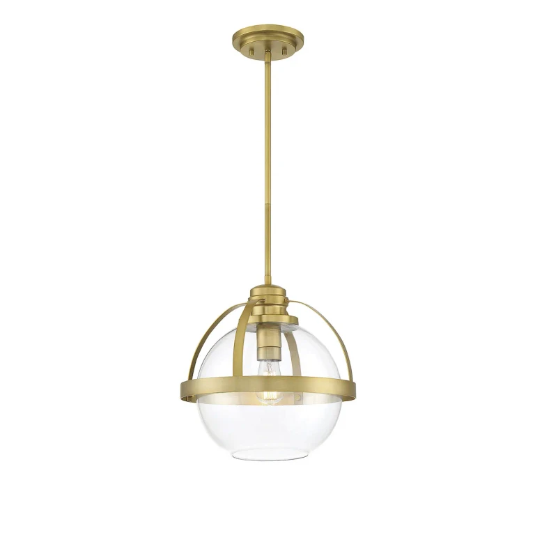 Savoy House Pendleton Glass Pendant Light in Warm Brass - 7-7201-1-322