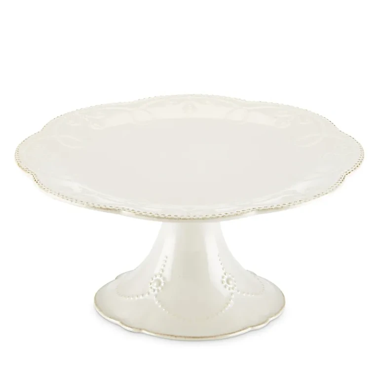 Lenox French Perle Pedestal Cake Plate