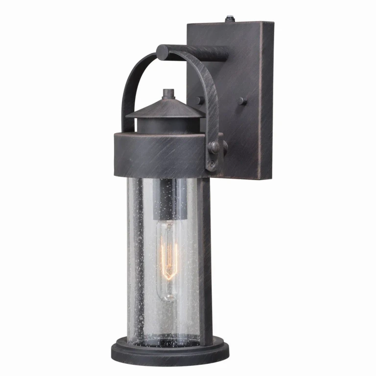 Rust Iron One Light Outdoor Wall Mount from the Cumberland Collection