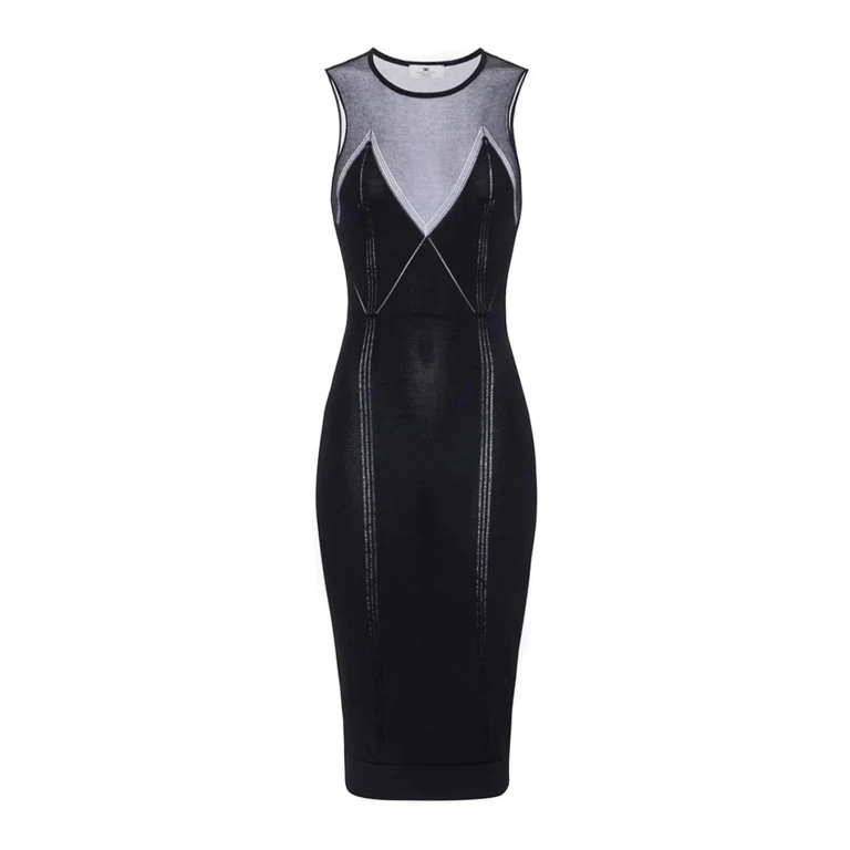 Elisabetta Franchi Robe Au Genou - Noir