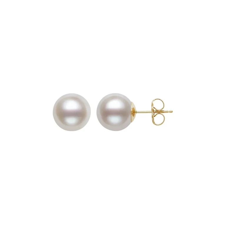 Cultured Freshwater Pearl Stud Earrings in 14K Yellow Gold