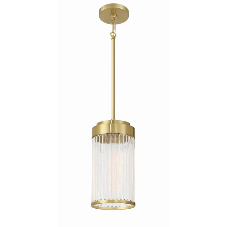 Satin Brass Pendant from the Whittley Collection