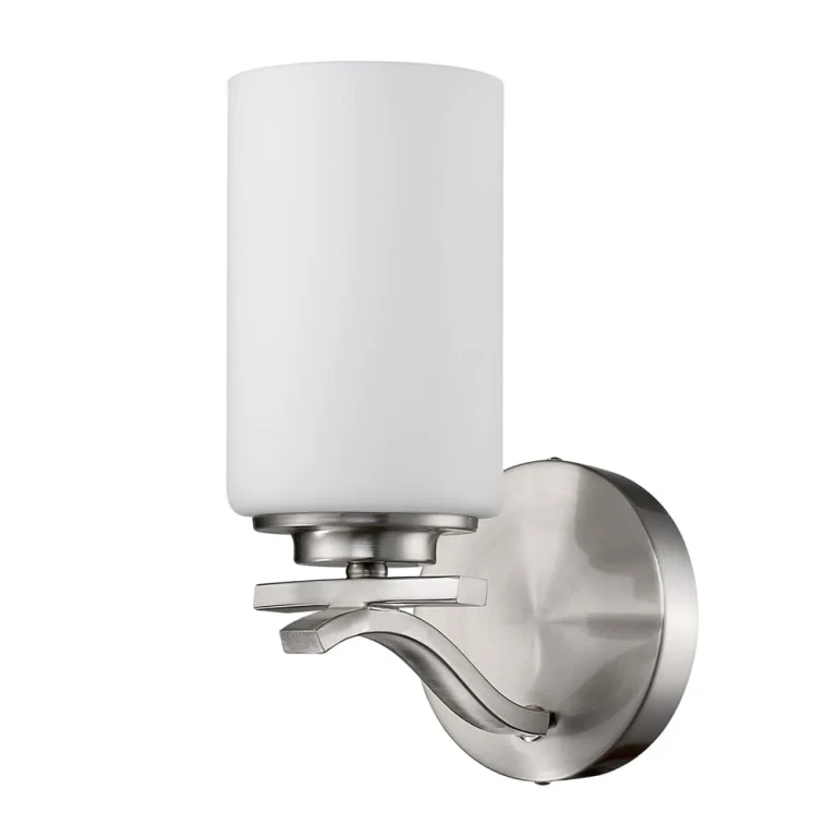 Satin Nickel One Light Wall Sconce from the Poydras Collection