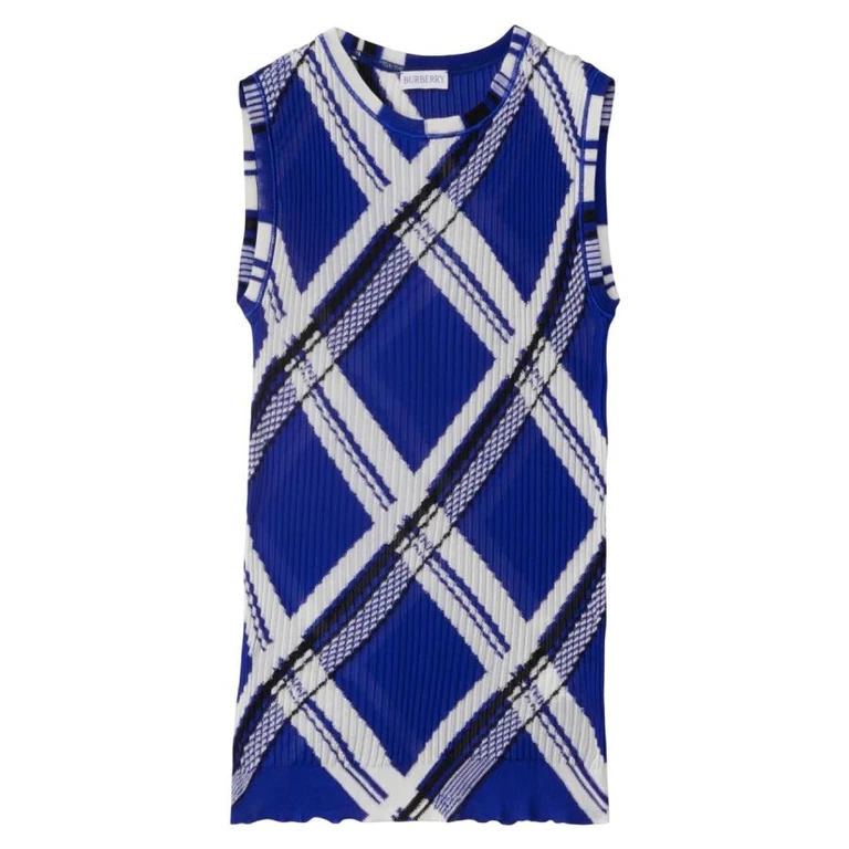 Burberry Check Jacquard-Knitted Silk Vest