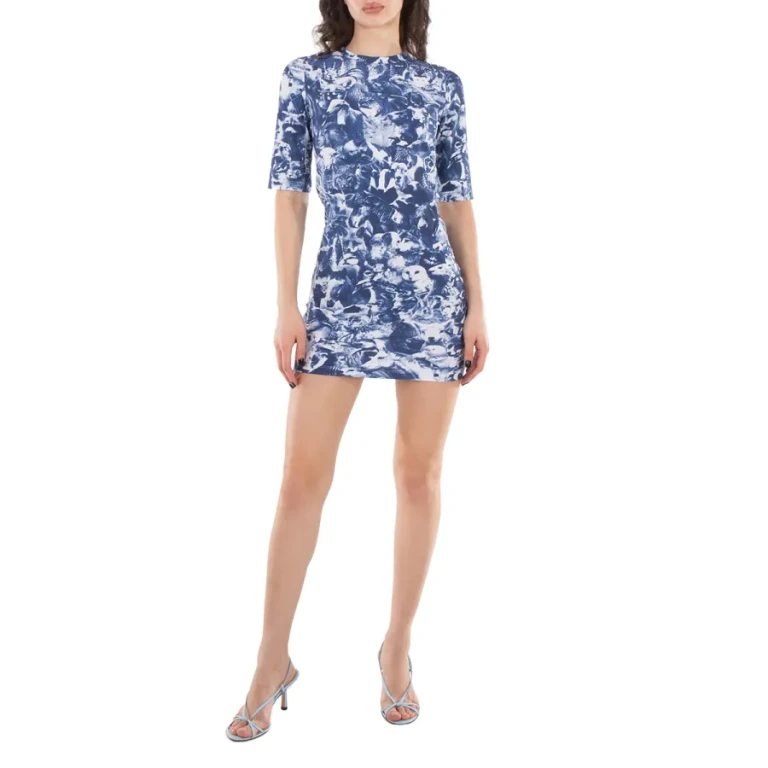 Stella McCartney Animal Forest-Print Crew-Neck Minidress