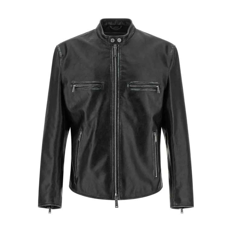 Dsquared2 Blouson En Cuir - Noir