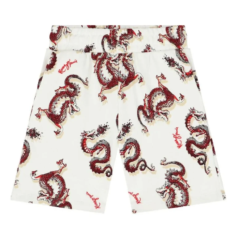 Kenzo Boys All-Over Dragon Print Shorts