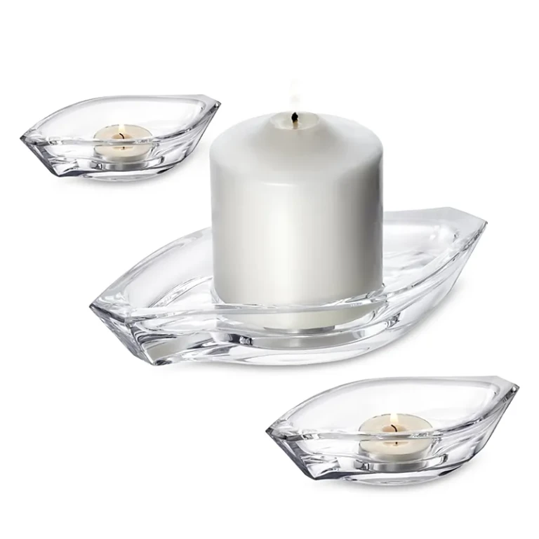 Orrefors Wave 3 Piece Votive Set