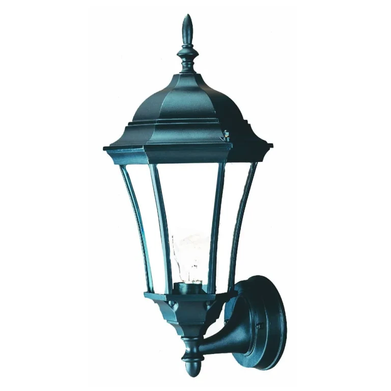 Matte Black One Light Lantern from the Bryn Mawr Collection