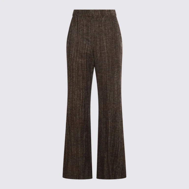 Fendi Rust Wool Flared Pants