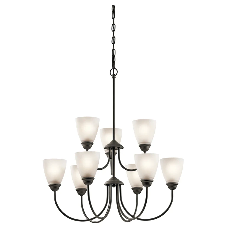 Jolie 9-Light Chandelier 2-Tier in Olde Bronze