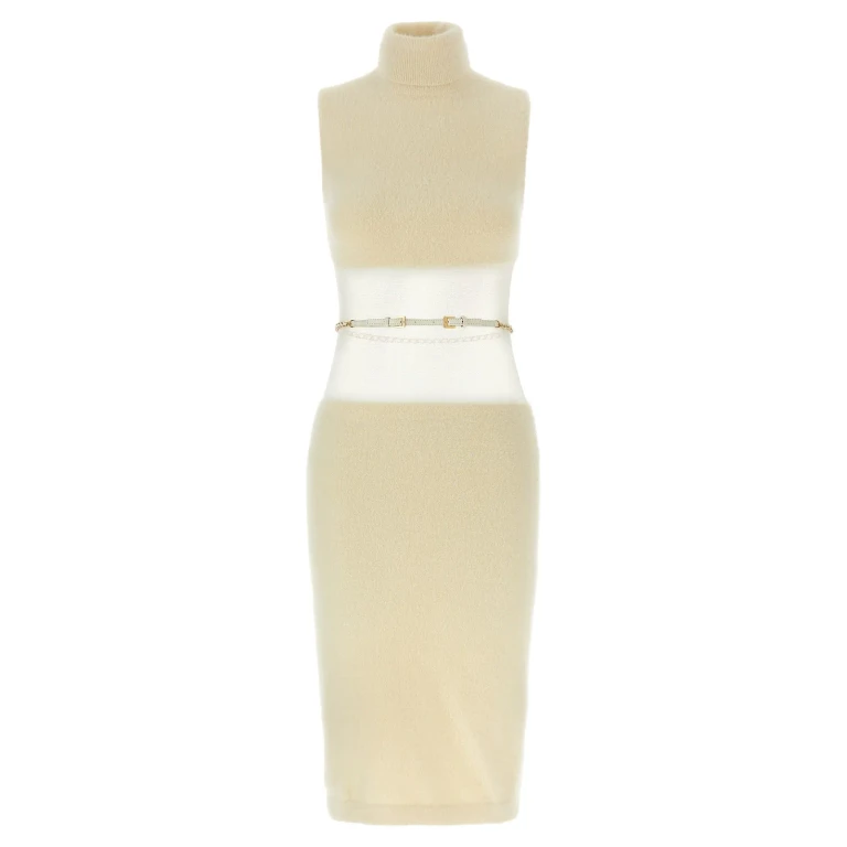 Elisabetta Franchi Womans Knitted Dress With Belt