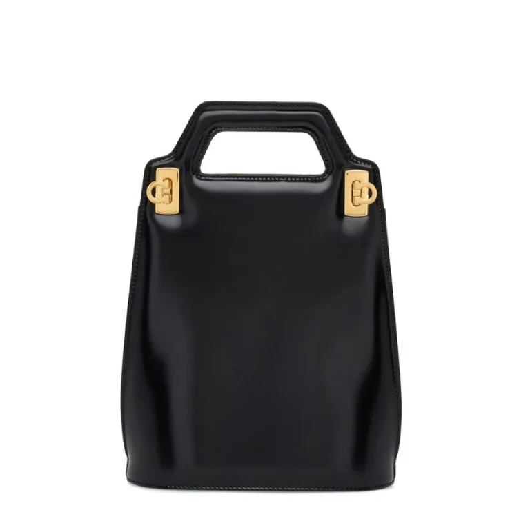 Ferragamo Wanda Mini Top Handle Leather Bag