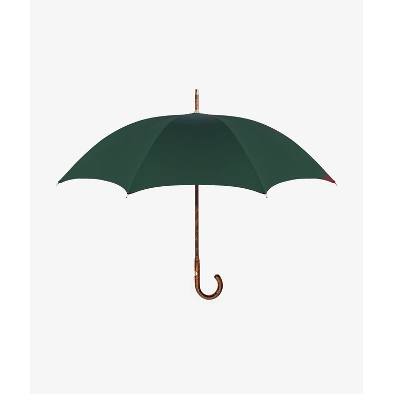 Larusmiani Umbrella Travel Darkred Maple Handle - Unisex