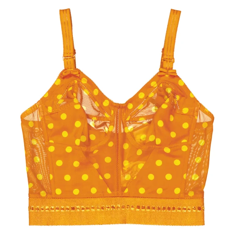 Burberry Polka Dot Print Mohair Wool Lingerie Corset