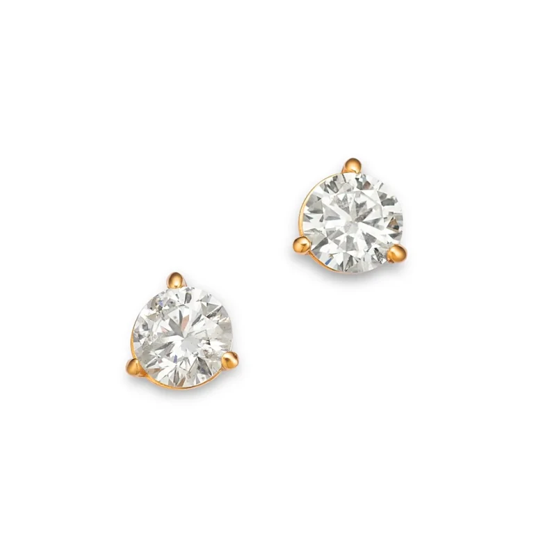 Diamond Stud Earrings in 14K Yellow Gold, 0.60 tcw