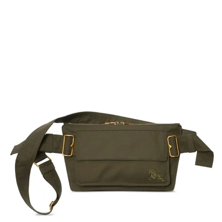 Burberry Cotton Blend Trench Belt Bag