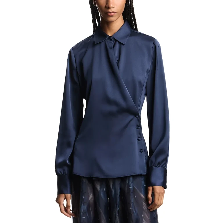 Emporio Armani Satin Wrap Shirt
